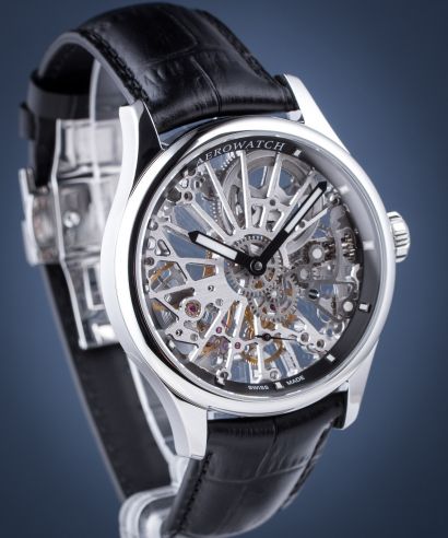 Pánské hodinky Aerowatch Renaissance Skeleton Cobweb 50981-AA17