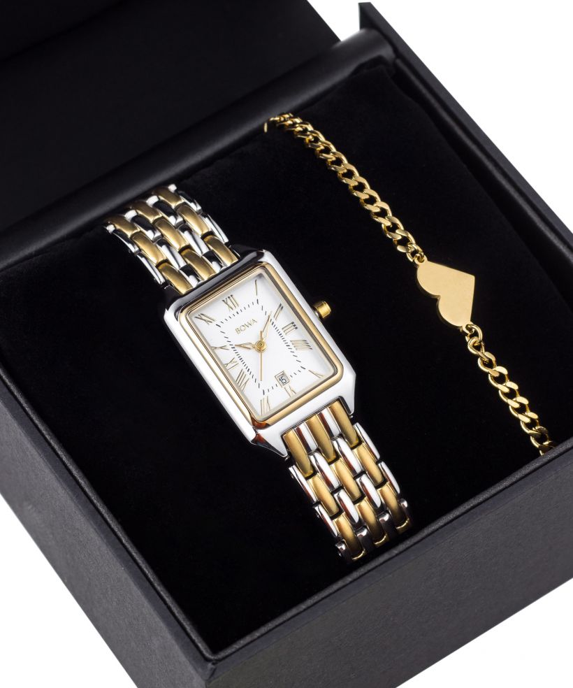 Hodinky dámské BOWA Barcelona White Silver-Gold Steel 23 Gift Set