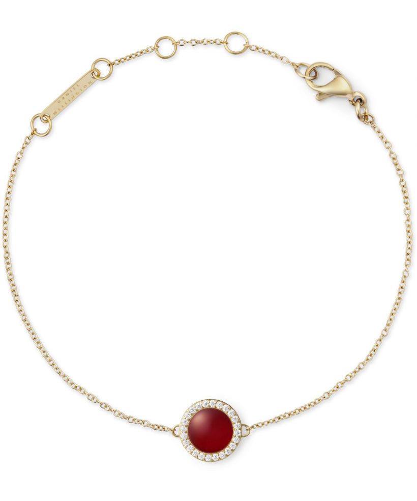 Náramek Daniel Wellington Audrey Red Agathe Gold