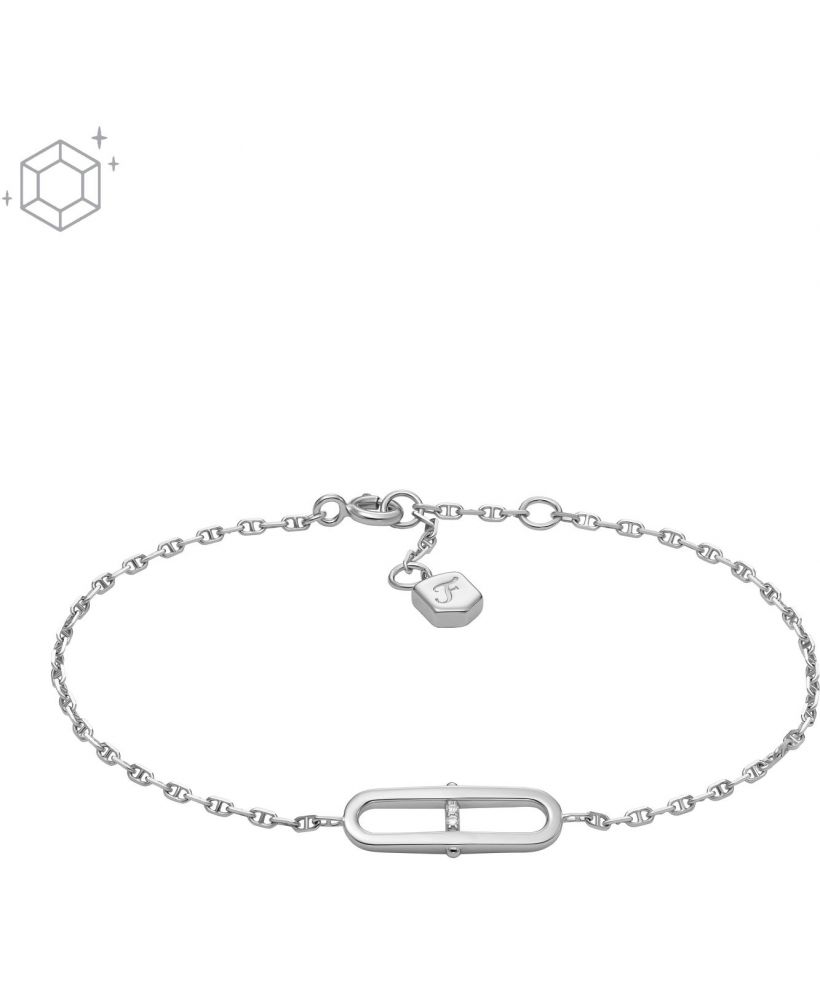 Náramek Fossil Sterling Silver Station