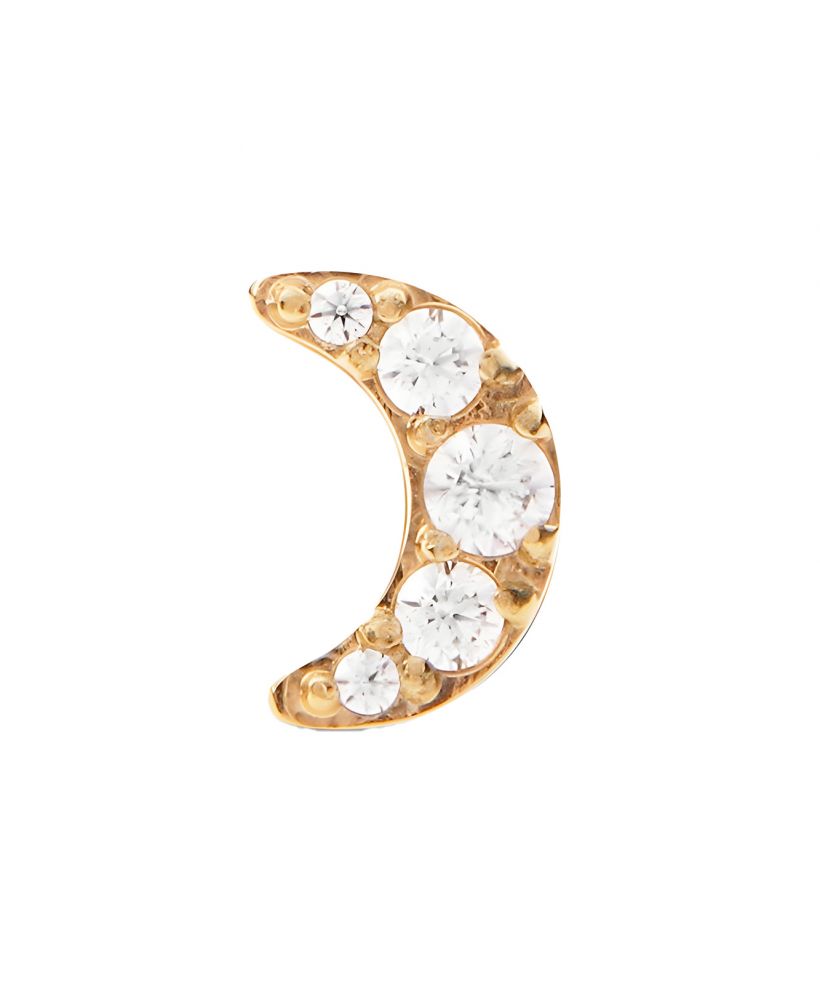 Náušnice Daniel Wellington Crystal Moon Stud Gold