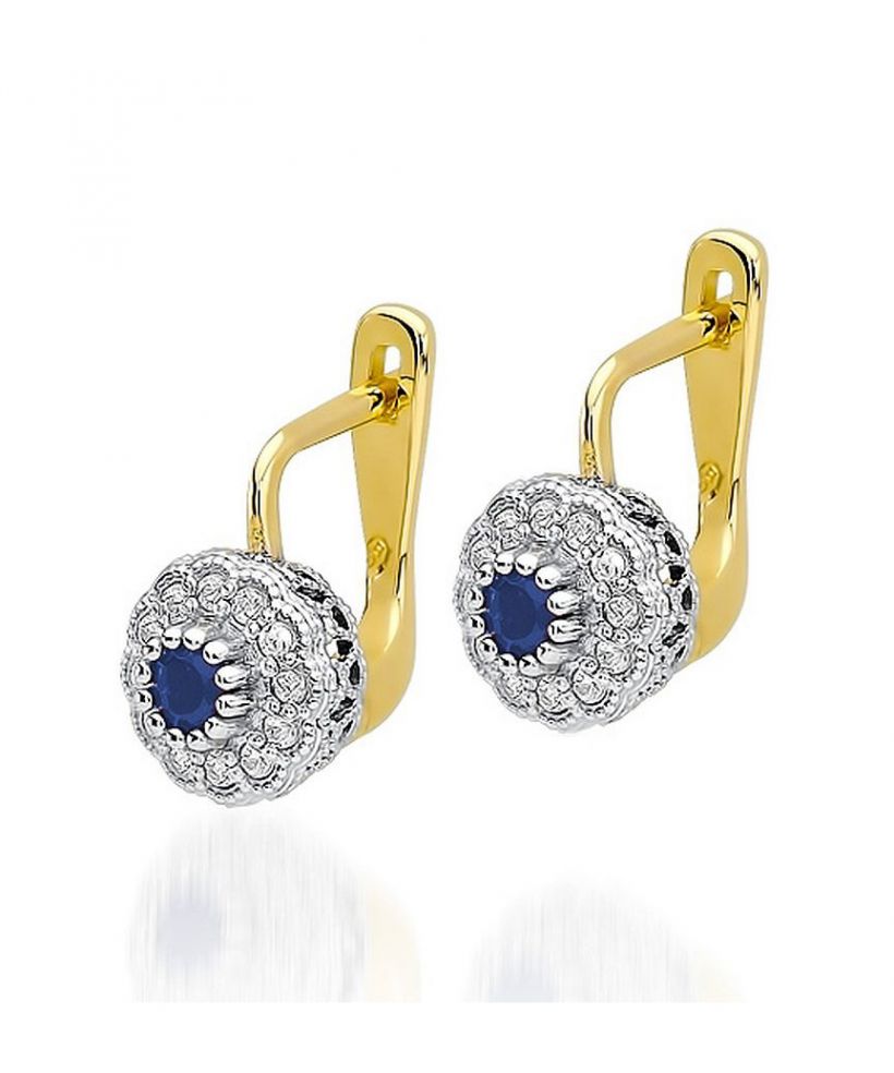 Náušnice Bonore - Zlato 585 - Safír 0,15 ct
