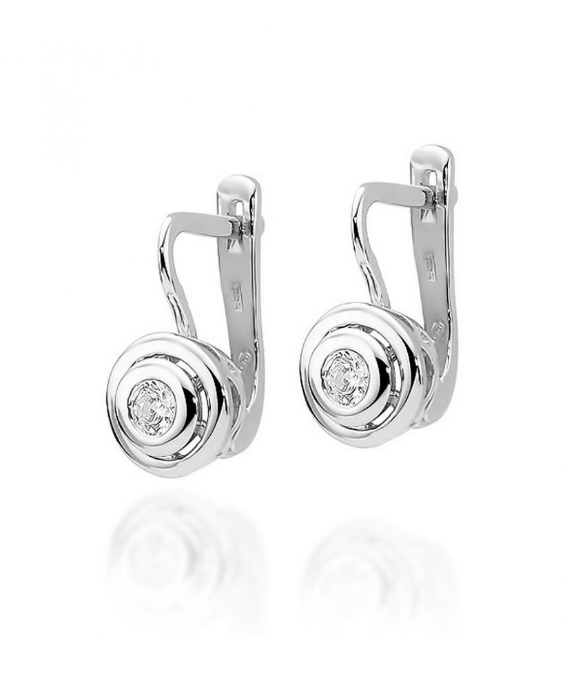 Náušnice Bonore - Bílé Zlato 585 - Diamant 0,1 ct
