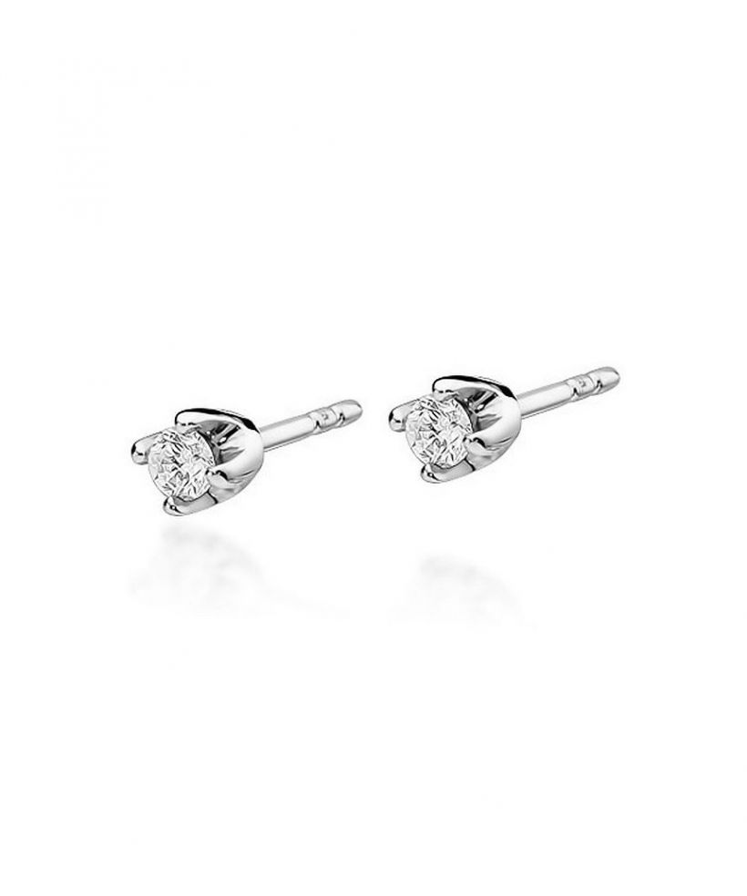 Náušnice Bonore - Bílé Zlato 585 - Diamant 0,08 ct