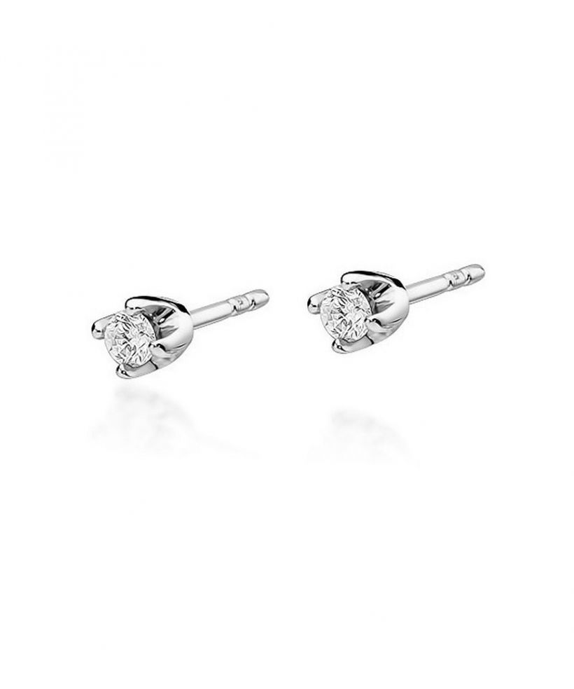Náušnice Bonore - Bílé Zlato 585 - Diamant 0,1 ct