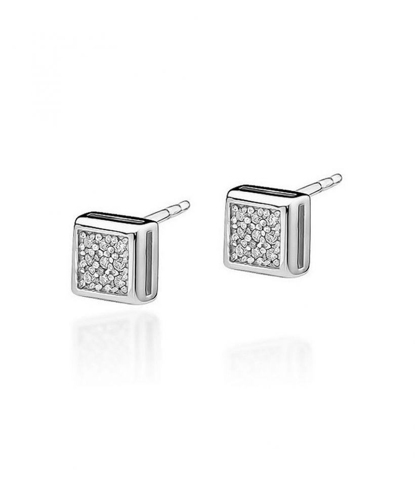 Náušnice Bonore - Bílé Zlato 585 - Diamant 0,15 ct