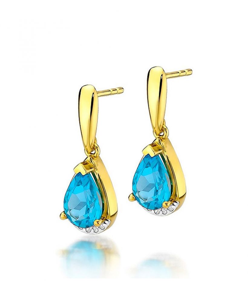 Náušnice Bonore - Zlato 585 - Topaz 1,4 ct