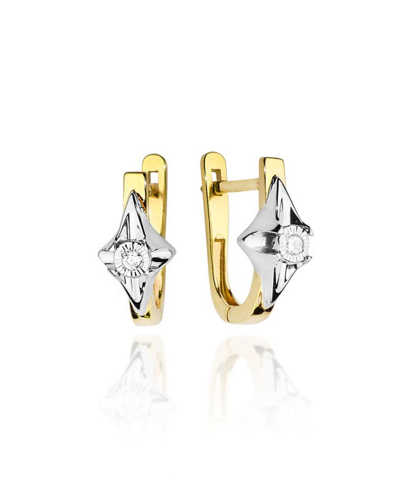 Náušnice Bonore - Zlato 585 - Diamant 0,03 ct