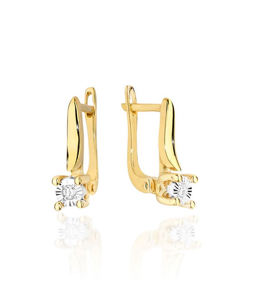 Náušnice Bonore - Zlato 585 - Diamant 0,03 ct