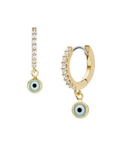 Náušnice Fossil Sutton Evil Eye Brass
