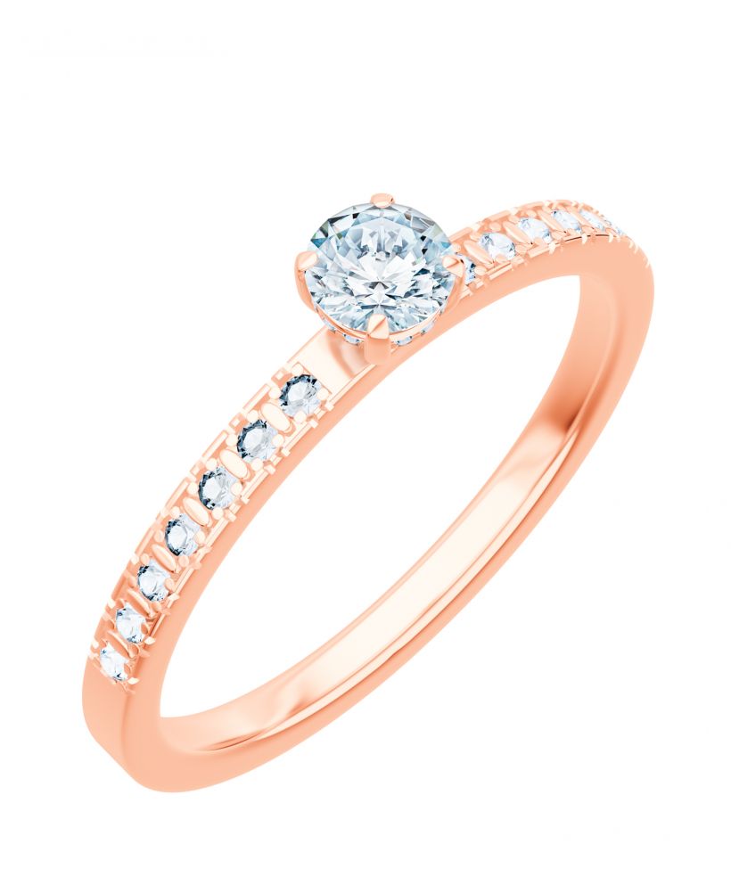 Prsten Bonore - Růžové Zlato 585 - Diamant 0,5 Ct