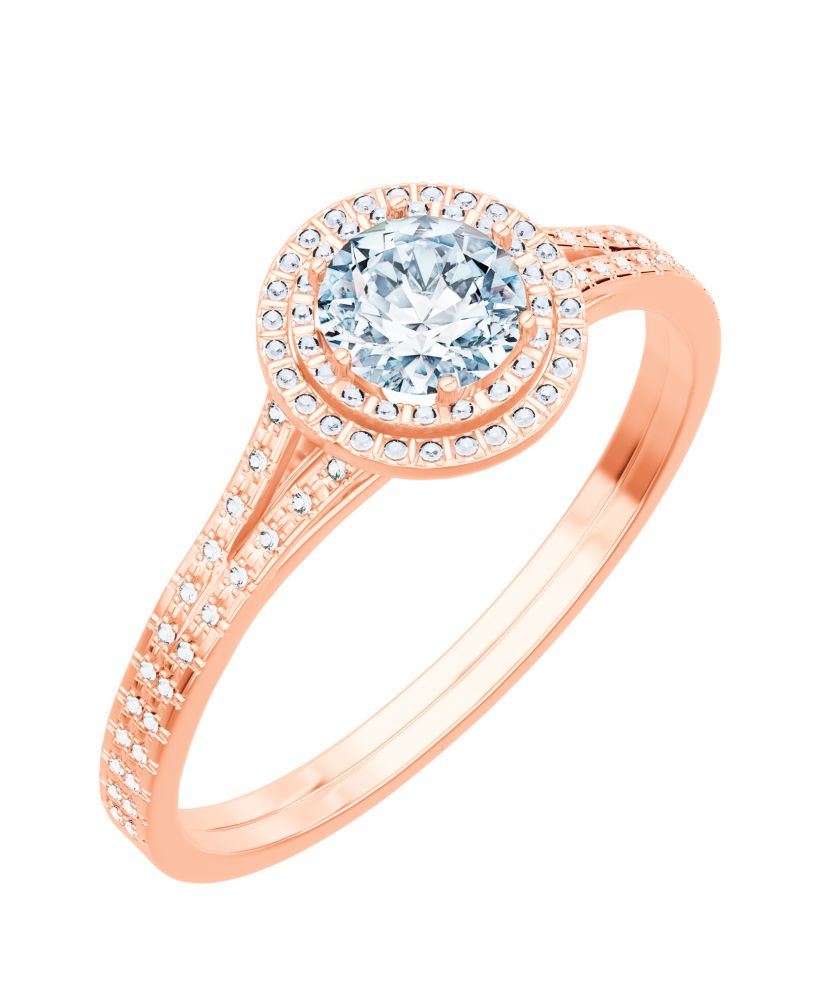 Prsten Bonore - Růžové Zlato 585 - Diamant 0,7 Ct