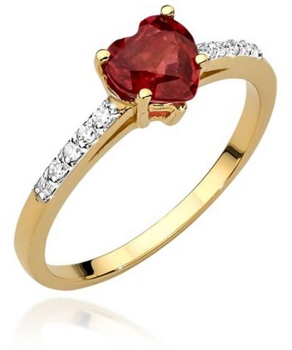 Prsten Bonore - Bílé Zlato 585 - Rubín 1,1 ct