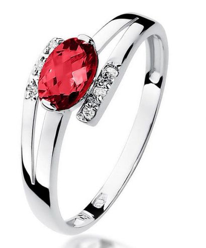 Prsten Bonore - Bílé Zlato 585 - Rubín 0,6 ct