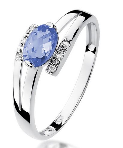 Prsten Bonore - Bílé Zlato 585 - Tanzanit 0,4 ct