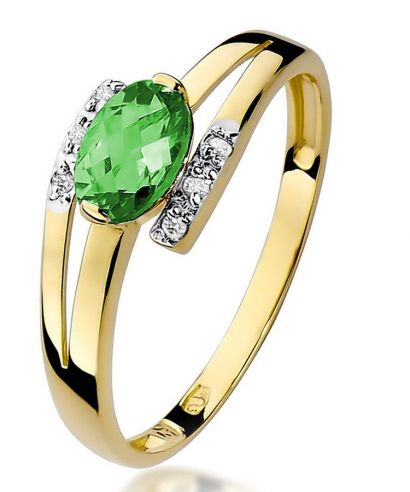 Prsten Bonore - Zlato 585 - Smaragd 0,4 Ct