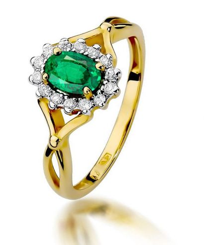 Prsten Bonore - Zlato 585 - Smaragd 0,4 Ct