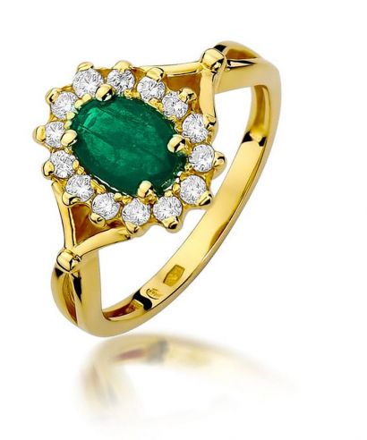 Prsten Bonore - Zlato 585 - Smaragd 0,8 Ct