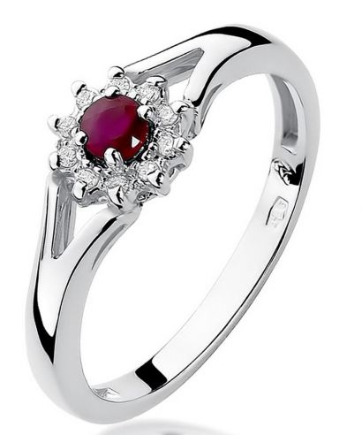 Prsten Bonore - Bílé Zlato 585 - Rubín 0,15 ct