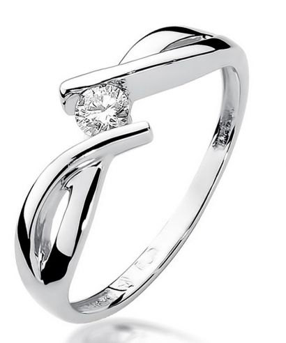 Prsten Bonore - Bílé Zlato 585 - Diamant 0,1 Ct