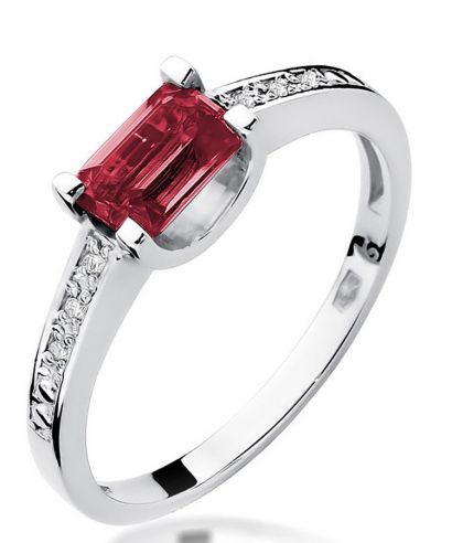 Prsten Bonore - Bílé Zlato 585 - Rubín 0,8 ct