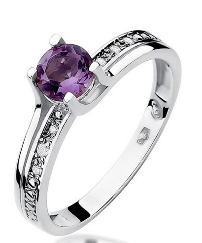 Prsten Bonore - Bílé Zlato 585 - Ametyst 0,5 Ct