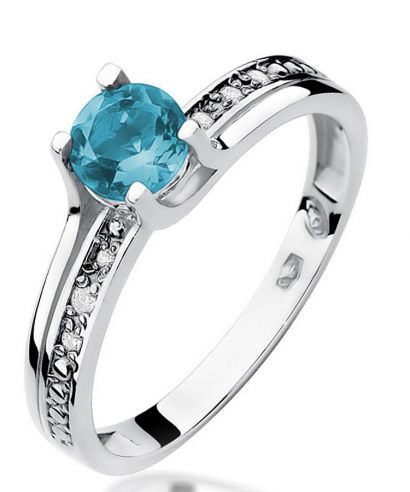 Prsten Bonore - Bílé Zlato 585 - Topaz 0,5 ct