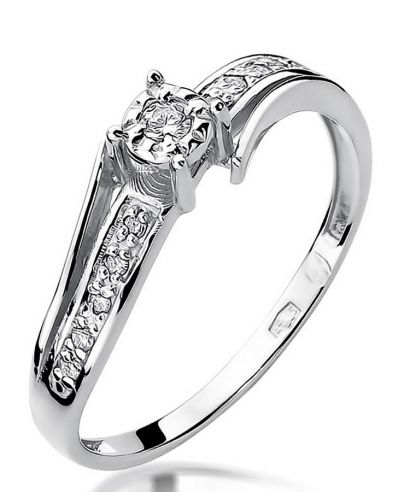Prsten Bonore - Bílé Zlato 585 - Diamant 0,05 Ct