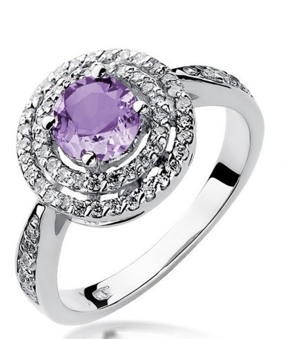 Prsten Bonore - Bílé Zlato 585 - Ametyst 0,9 Ct