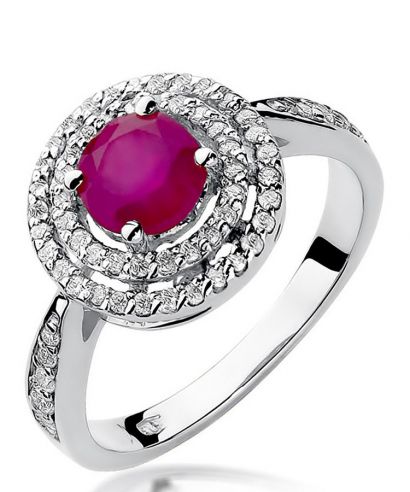 Prsten Bonore - Bílé Zlato 585 - Rubín 1,2 ct