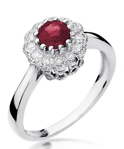 Prsten Bonore - Bílé Zlato 585 - Rubín 0,6 ct