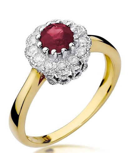Prsten Bonore - Zlato 585 - Rubín 0,6 Ct