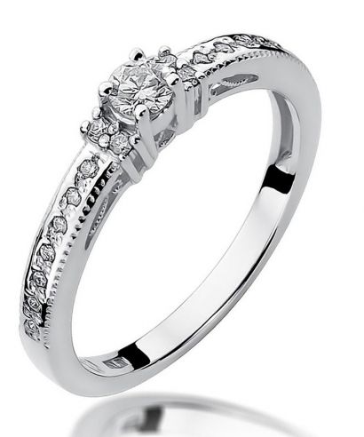 Prsten Bonore - Bílé Zlato 585 - Diamant 0,13 Ct