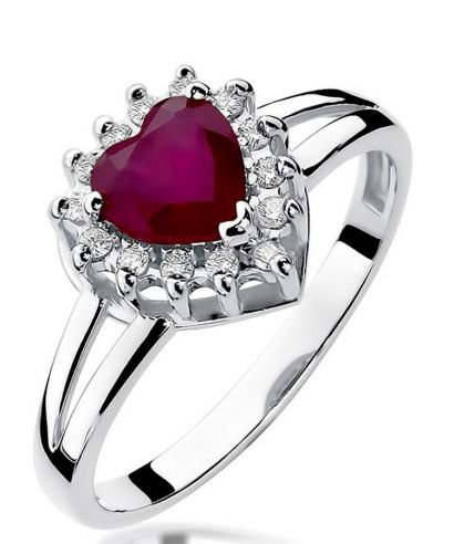 Prsten Bonore - Bílé Zlato 585 - Rubín 1,1 ct