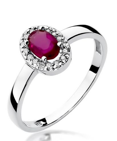 Prsten Bonore - Bílé Zlato 585 - Rubín 0,6 ct