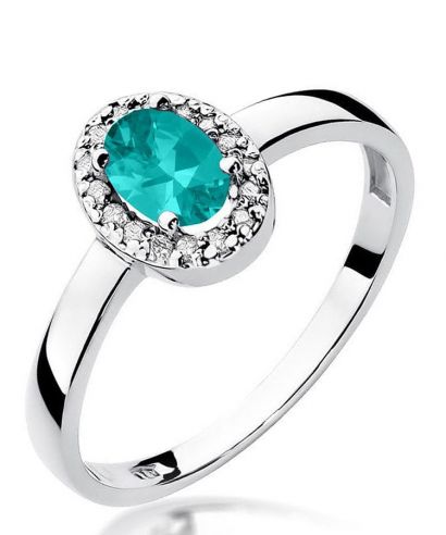 Prsten Bonore - Bílé Zlato 585 - Smaragd 0,4 ct