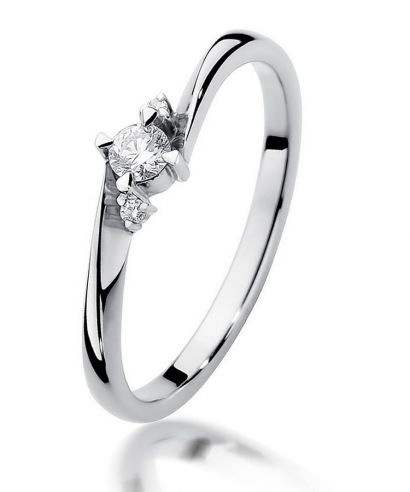 Prsten Bonore - Bílé Zlato 585 - Diamant 0,1 Ct