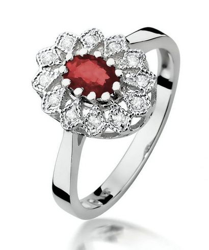 Prsten Bonore - Bílé Zlato 585 - Rubín 0,6 ct