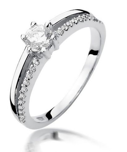Prsten Bonore - Bílé Zlato 585 - Diamant 0,3 Ct