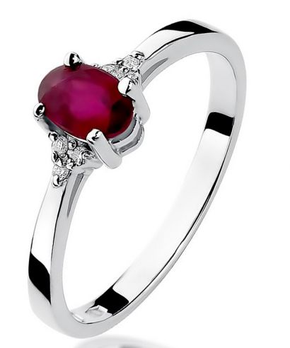 Prsten Bonore - Bílé Zlato 585 - Rubín 0,6 ct