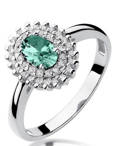 Prsten Bonore - Bílé Zlato 585 - Smaragd 0,4 ct
