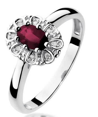 Prsten Bonore - Bílé Zlato 585 - Rubín 0,6 ct