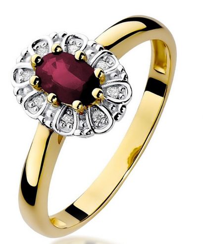 Prsten Bonore - Zlato 585 - Rubín 0,6 Ct