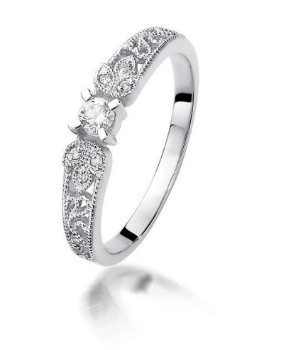 Prsten Bonore - Bílé Zlato 585 - Diamant 0,1 Ct