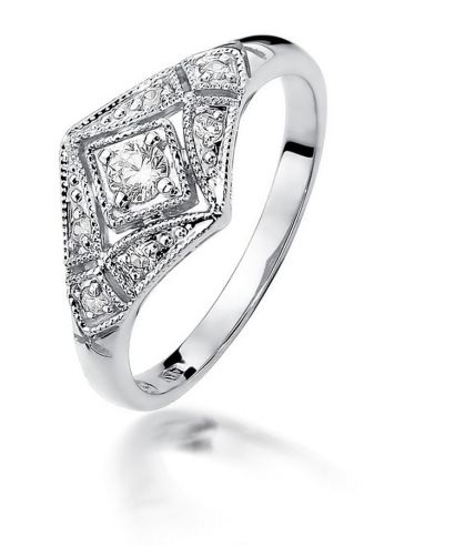 Prsten Bonore - Bílé Zlato 585 - Diamant 0,1 Ct