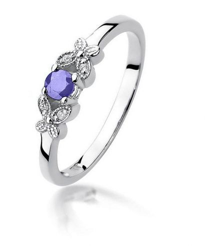 Prsten Bonore - Bílé Zlato 585 - Tanzanit 0,15 ct