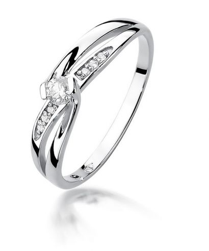 Prsten Bonore - Bílé Zlato 585 - Diamant 0,1 Ct