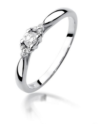 Prsten Bonore - Bílé Zlato 585 - Diamant 0,1 Ct
