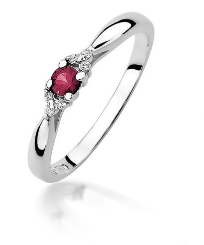 Prsten Bonore - Bílé Zlato 585 - Rubín 0,15 ct
