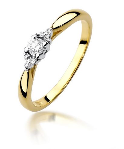 Prsten Bonore - Zlato 585 - Diamant 0,1 Ct